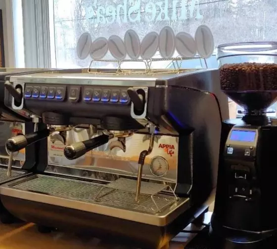 Profesionální kávovar Appia Life Compact v černé.